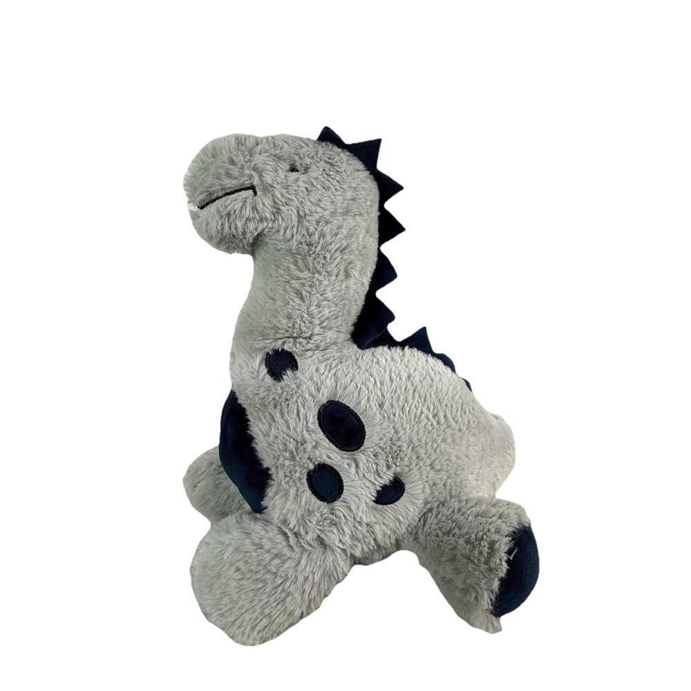 Lambs & Ivy Baby Dino Blue/Gray Plush Dinosaur Stuffed Animal Toy Plushie- Spike